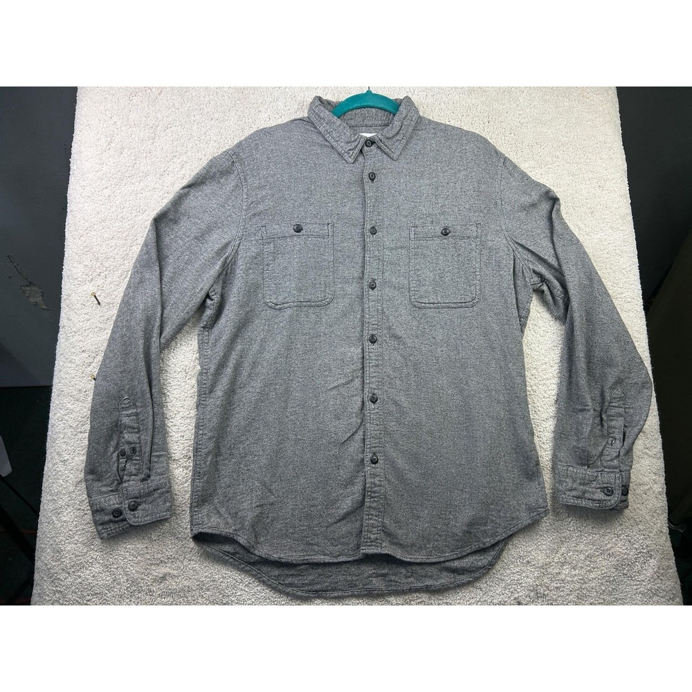 Sonoma Shirt Mens Large Gray Button Up Long Sleeve Cotton Casual‎ Workwear